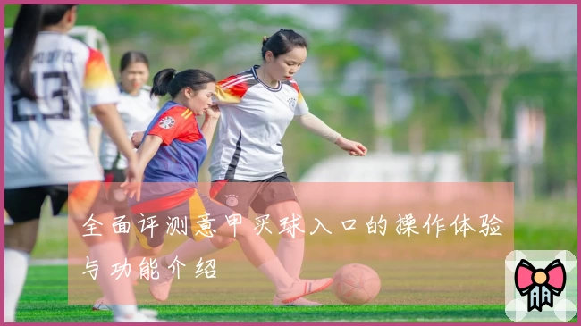 全面评测意甲买球入口的操作体验与功能介绍